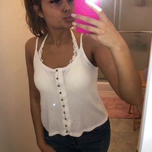 American Eagle White Tank Top